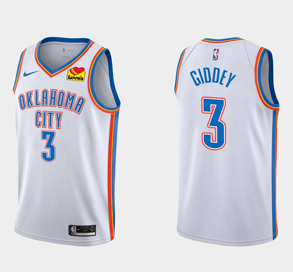 Men's Oklahoma City Thunder #3 Chris Paul White Stitched NBA Jersey
